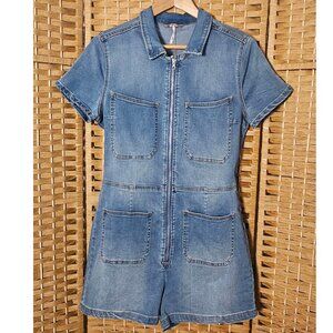 Free People CRVY Lennox Shortsuit Romper NWOT Size 14